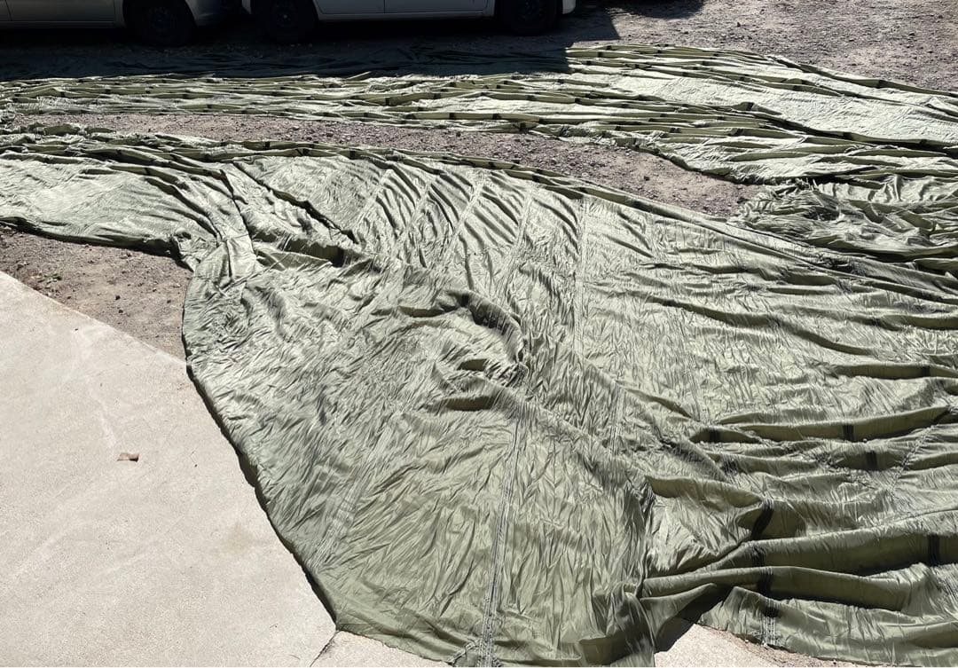 米軍海兵隊ODパラシュート生地希少品