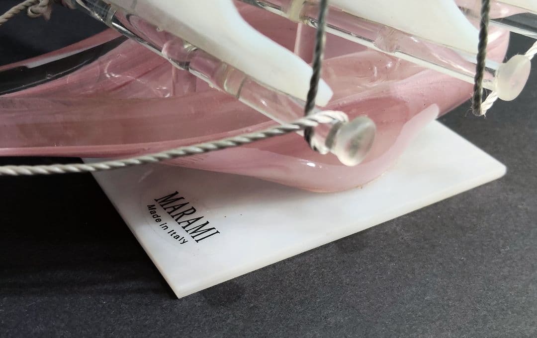 イタリア製 MARAMI ムラーノガラス ヨット 船 帆船 飾り MURANO