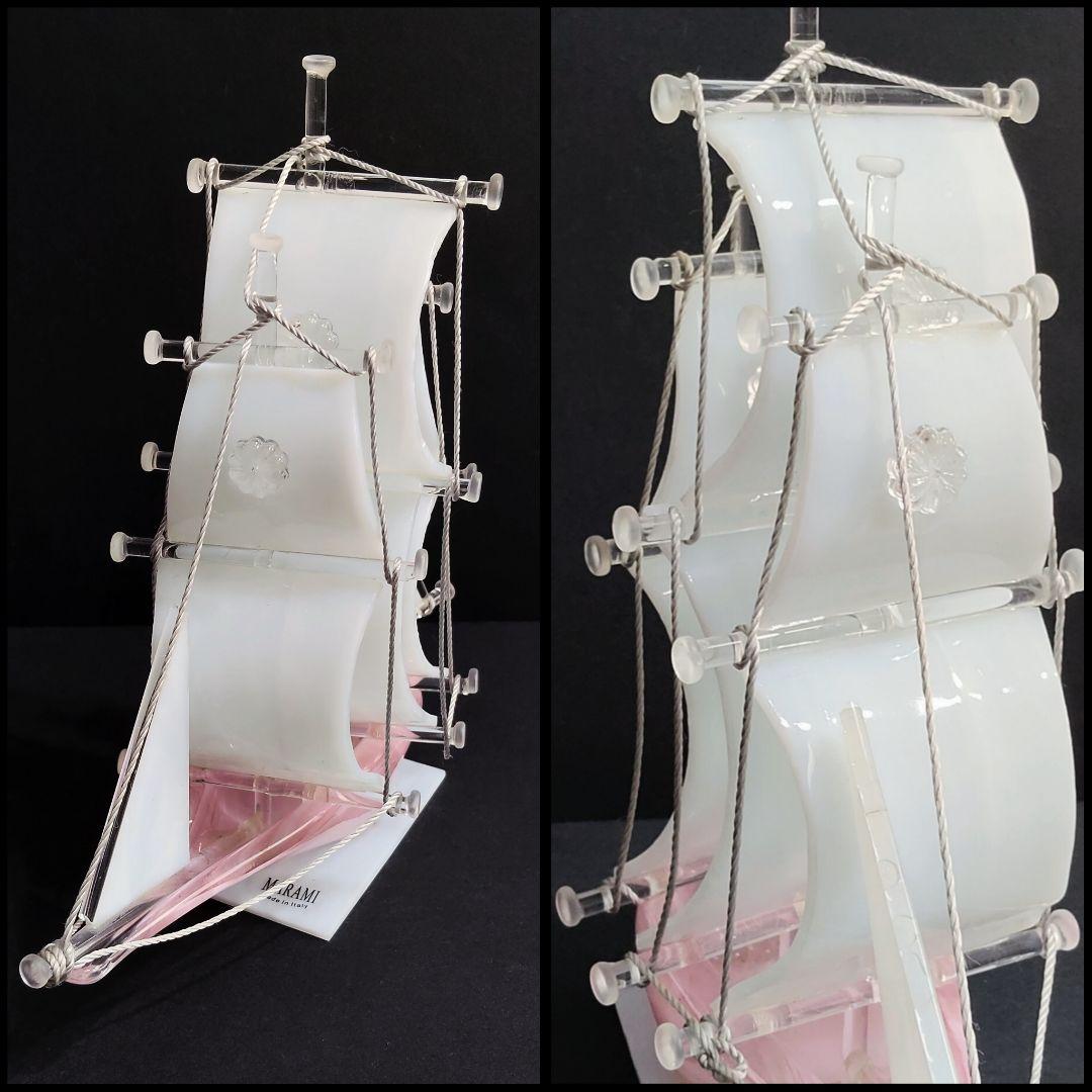 イタリア製 MARAMI ムラーノガラス ヨット 船 帆船 飾り MURANO