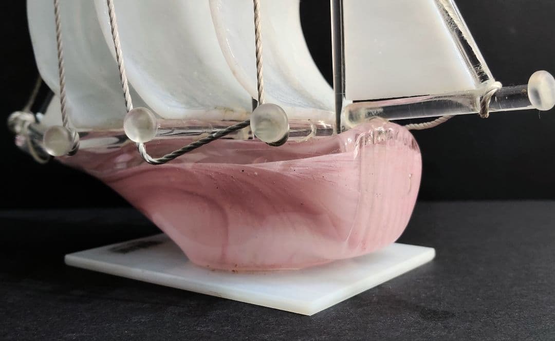 イタリア製 MARAMI ムラーノガラス ヨット 船 帆船 飾り MURANO