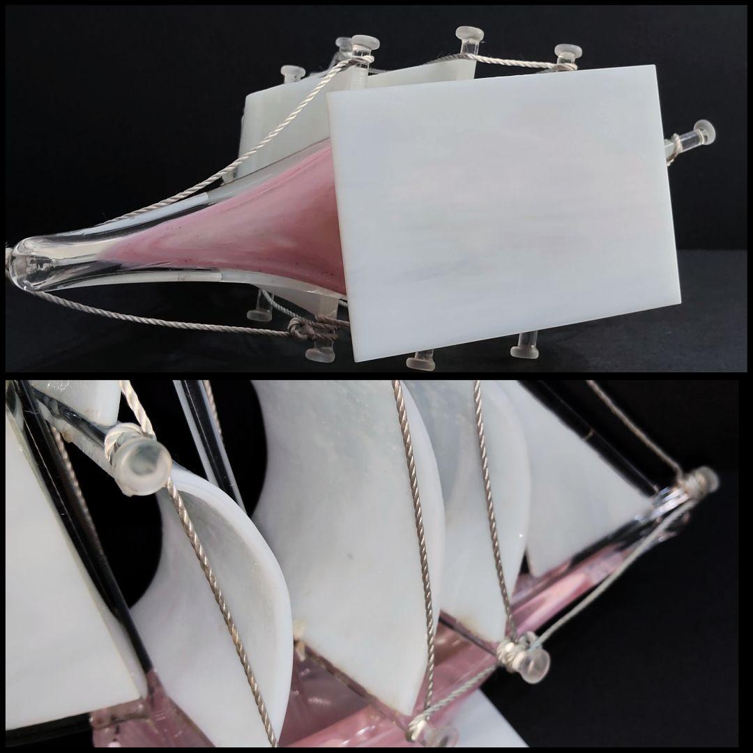 イタリア製 MARAMI ムラーノガラス ヨット 船 帆船 飾り MURANO