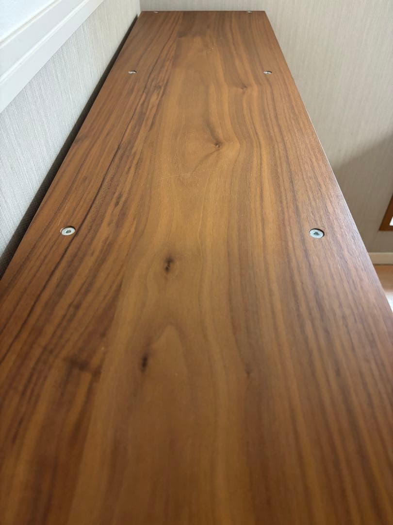 【送料込・無印良品】スタッキングシェルフ ウォールナット ５段×２列 引出し3個