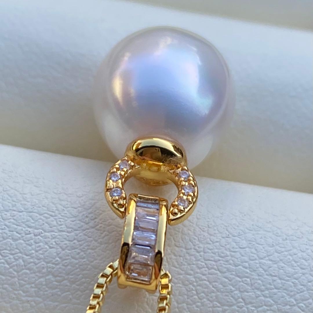 本真珠　南洋白蝶真珠ネックレストップ　13.3*11.9mmPT950