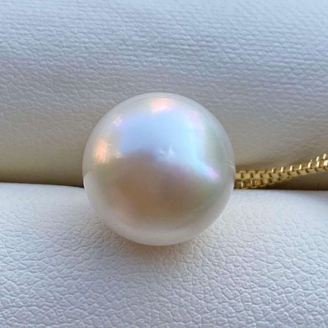 本真珠　南洋白蝶真珠ネックレストップ　13.3*11.9mmPT950