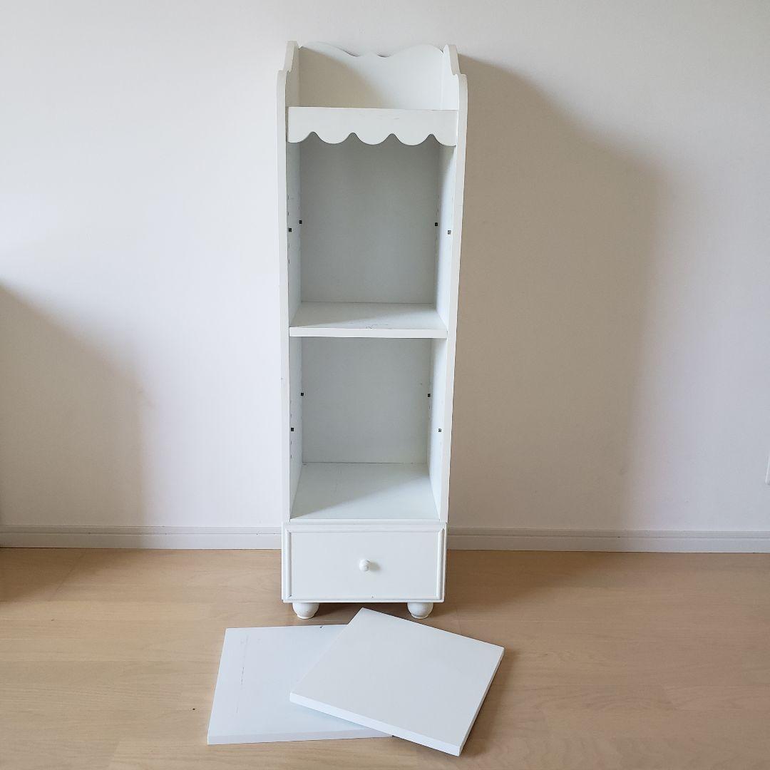 プリンセスオープンラック②/ホワイトラック/収納棚/デスク横棚