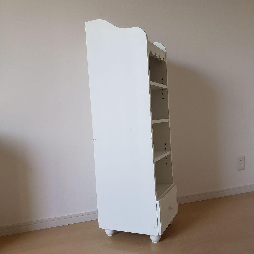 プリンセスオープンラック②/ホワイトラック/収納棚/デスク横棚