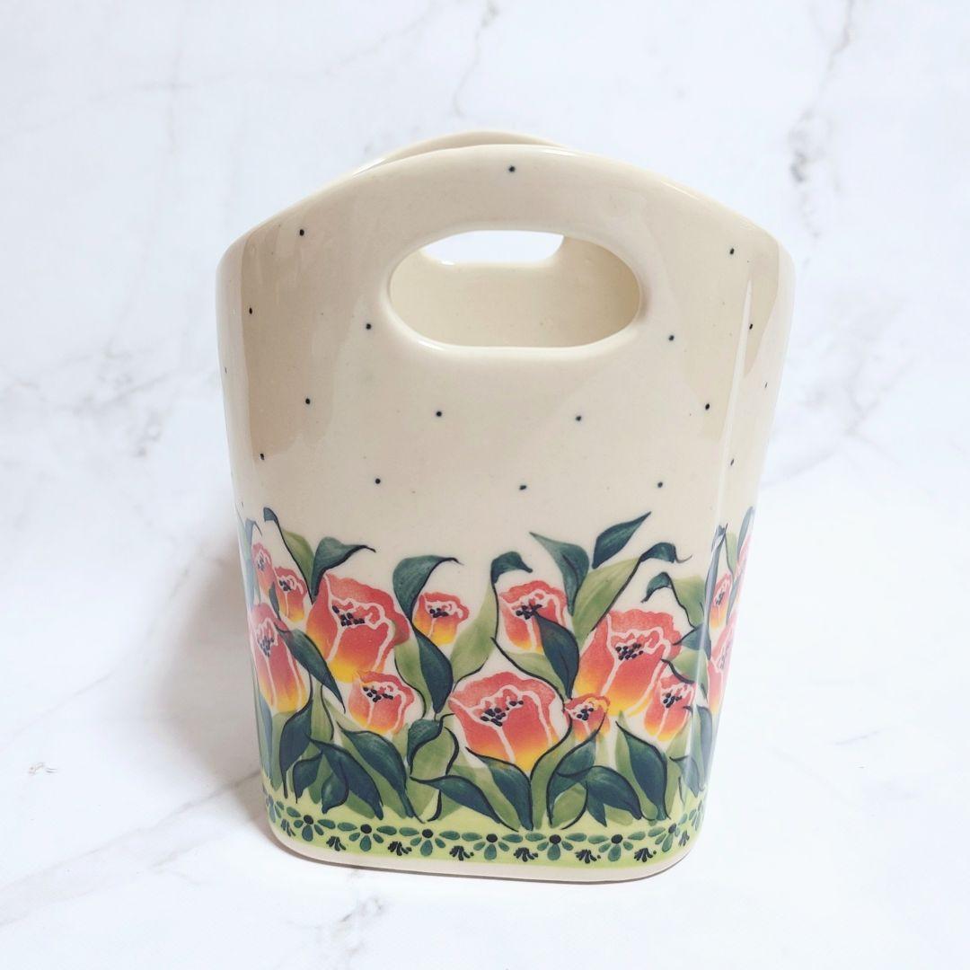 新品 ポーリッシュポタリー スタンドバスケット チューリップ