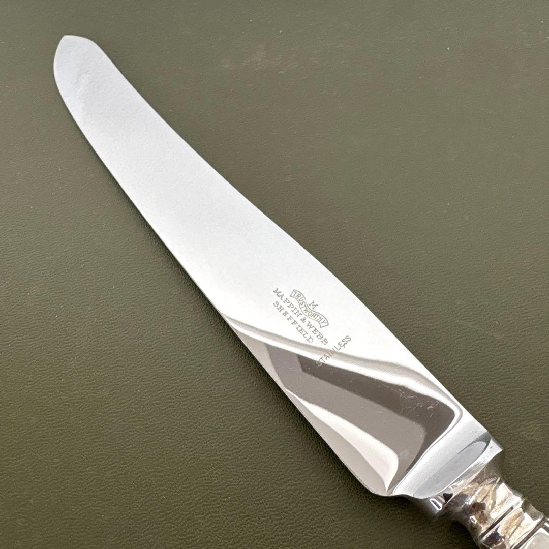 ビンテージ　マッピン&ウェッブ　純銀製 ハンドル　ナイフ　33,5cm シルバー