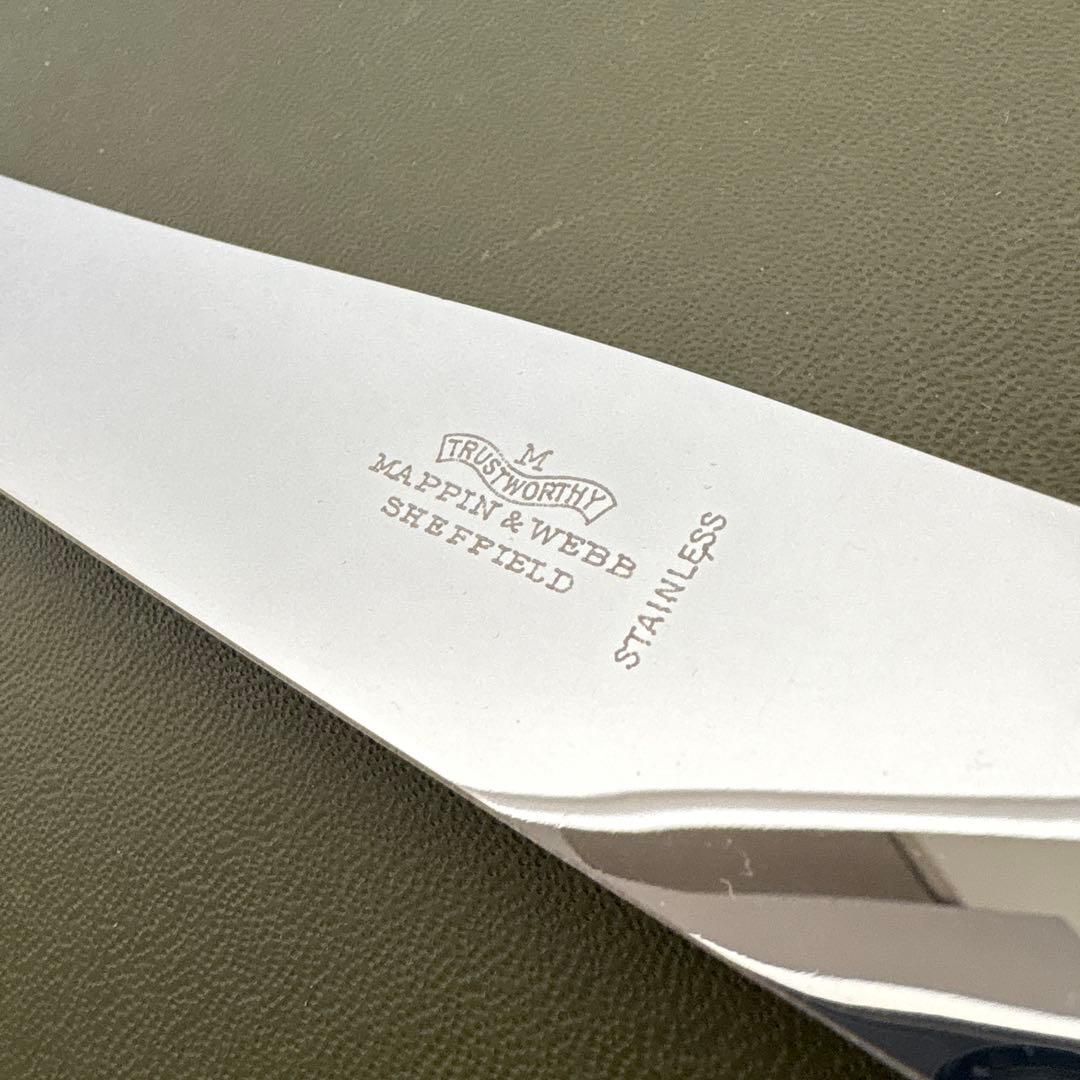 ビンテージ　マッピン&ウェッブ　純銀製 ハンドル　ナイフ　33,5cm シルバー