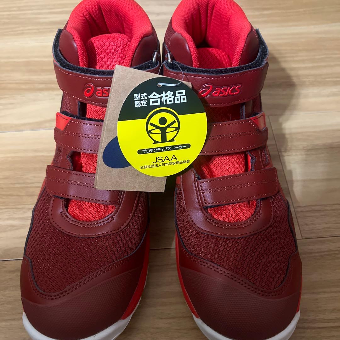 【新品未使用品】アシックス WINJOB CP216 安全靴26.5cm レッド