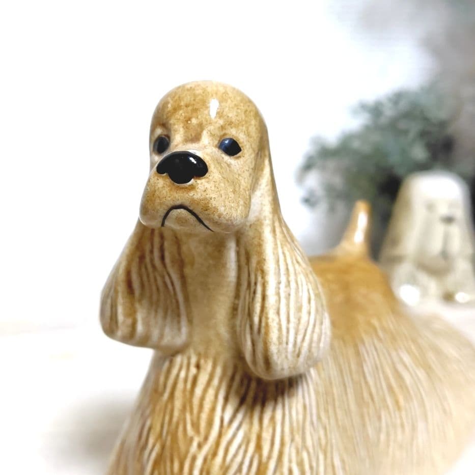 陶器オブジェ 置物 犬 ◇ コッカー スパニエル