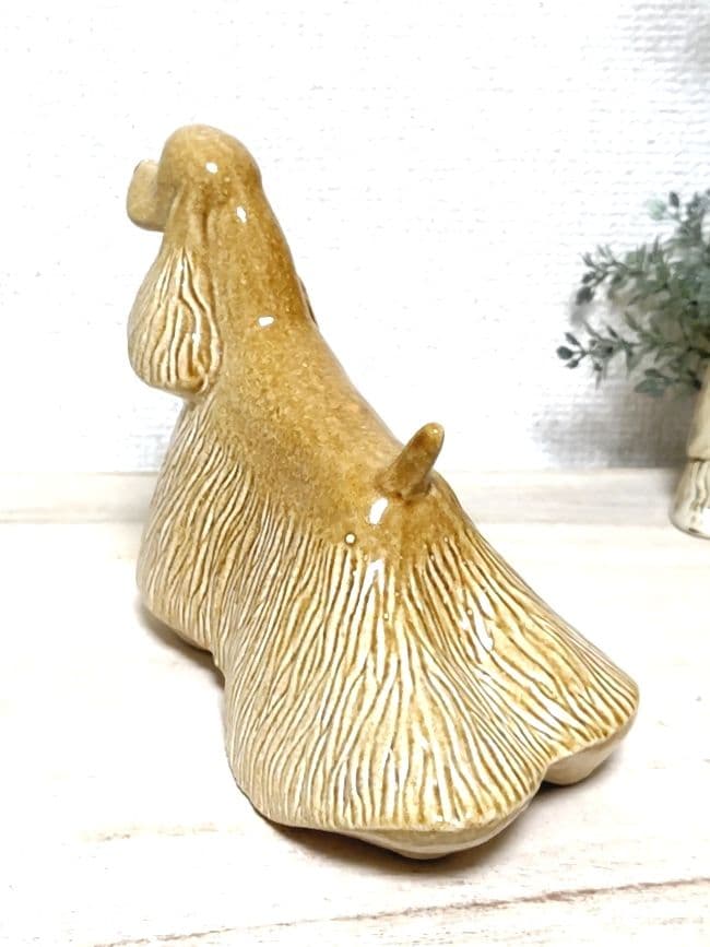 陶器オブジェ 置物 犬 ◇ コッカー スパニエル