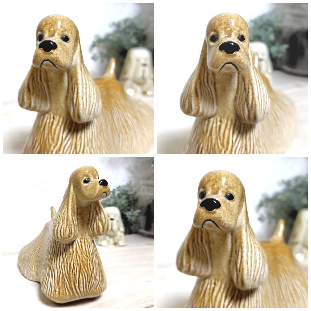 陶器オブジェ 置物 犬 ◇ コッカー スパニエル
