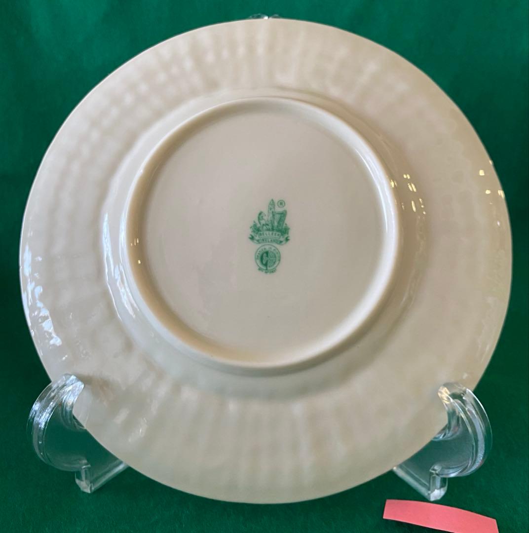 belleek ベリーク リンペット ケーキ皿 プレート 縁飾り付き 4枚