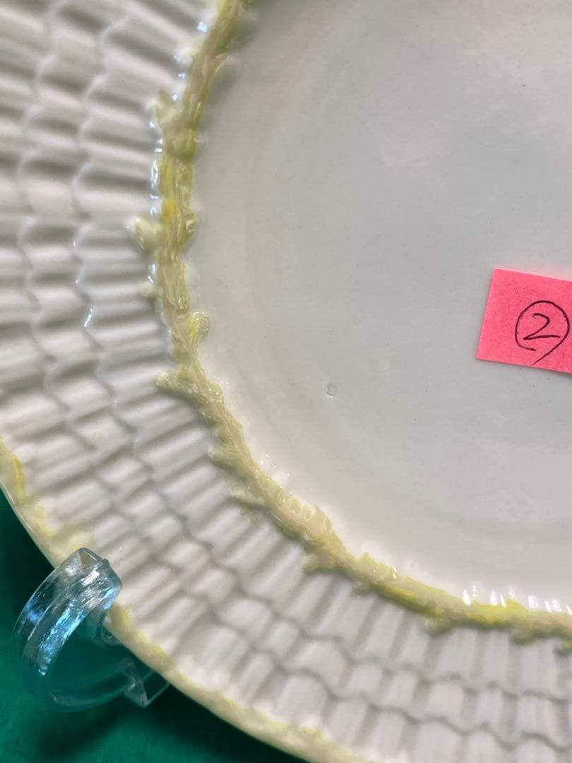 belleek ベリーク リンペット ケーキ皿 プレート 縁飾り付き 4枚