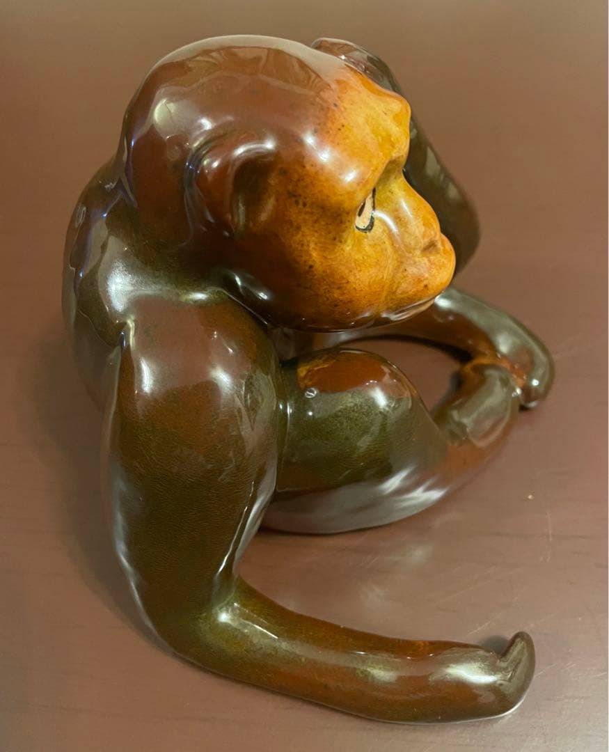 九谷焼　浅蔵五十吉　人間国宝　干支　申　さる、置物