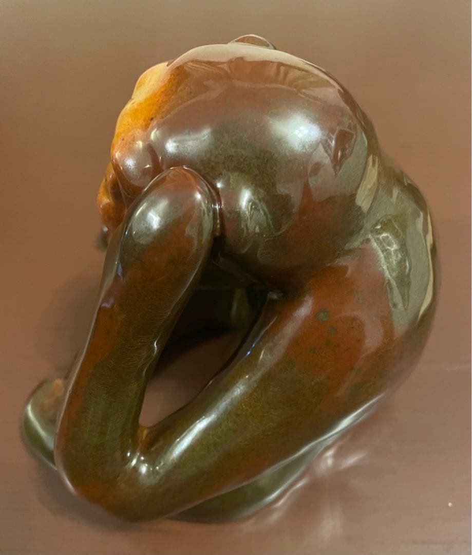 九谷焼　浅蔵五十吉　人間国宝　干支　申　さる、置物