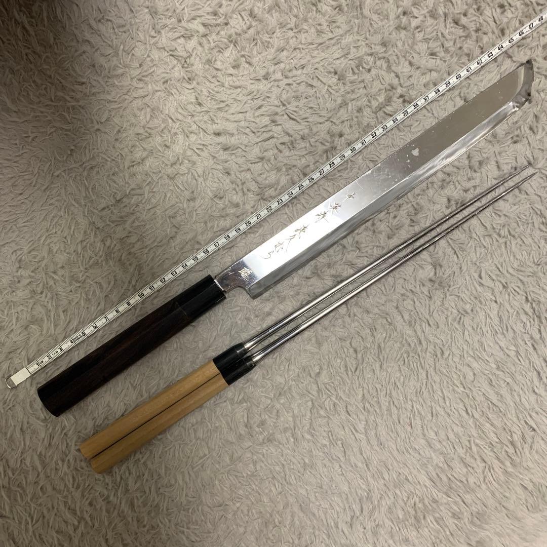 本日セール‼️包丁式　特別刻印入り　青鋼　　包丁　タコ引きにも