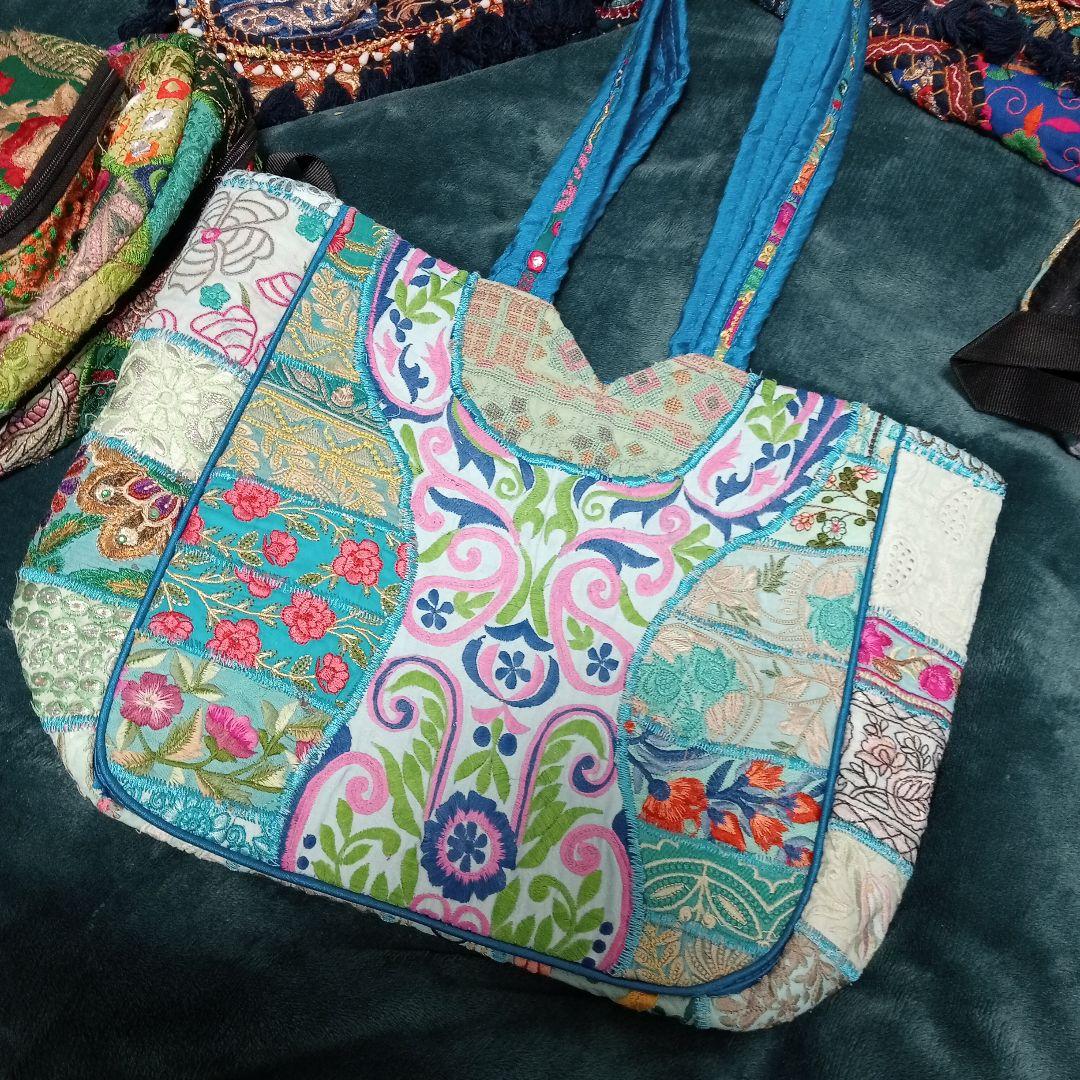 最終価格　インドの古布バック