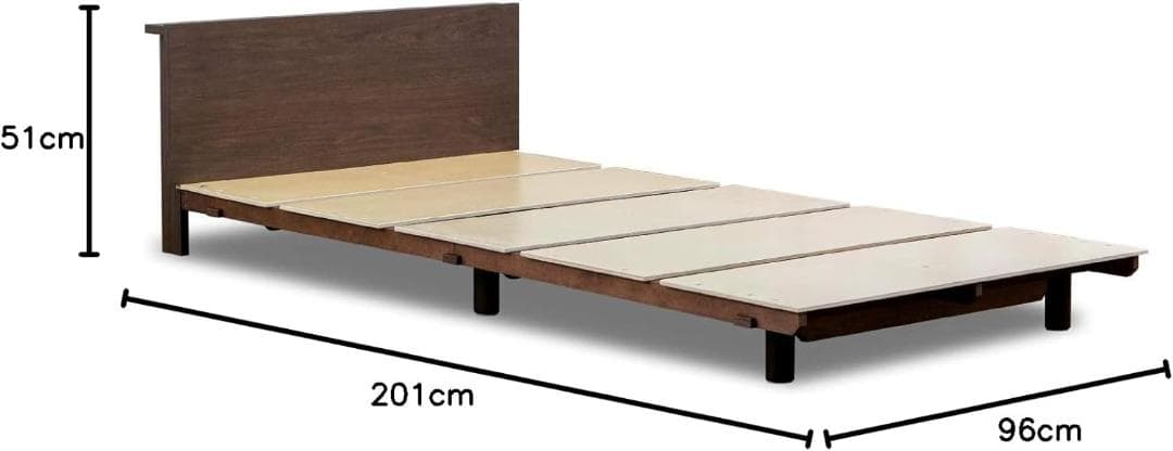 【フランスベッド】 ベッドフレーム シングル ブラウン コンパクトワンOP-11