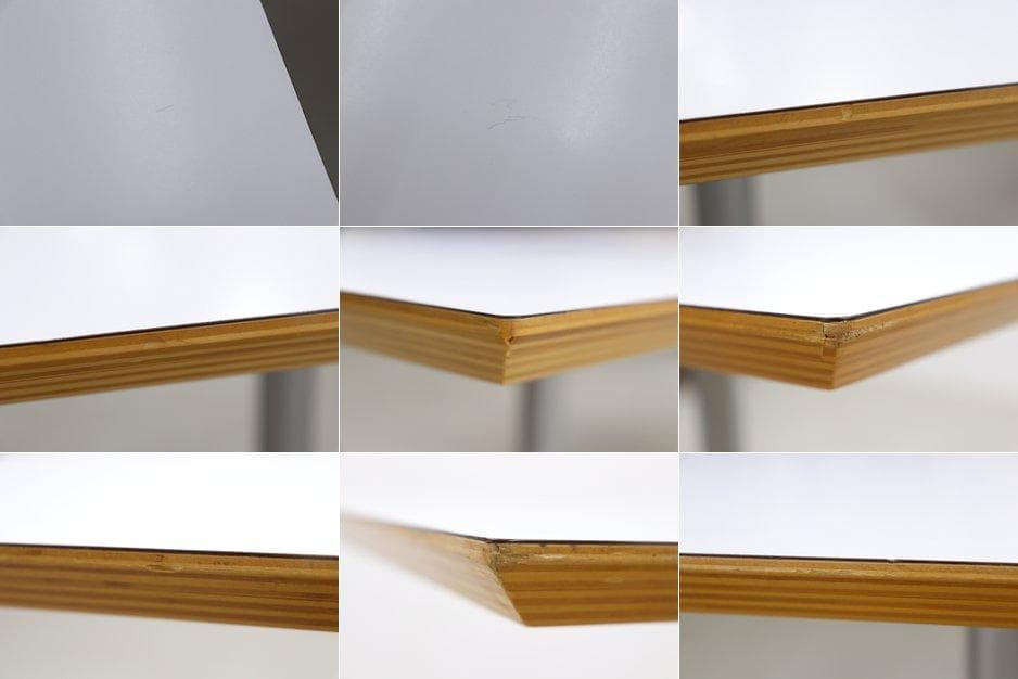 在庫2台 D&Department カフェテーブル ホワイト ナチュラル