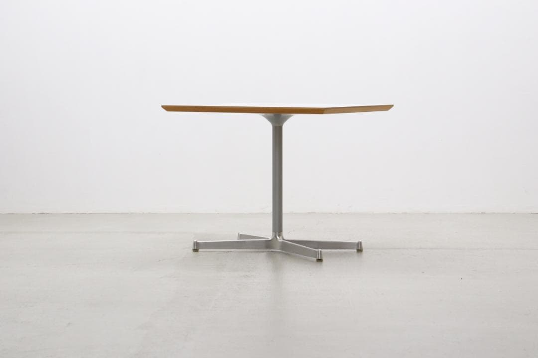 在庫2台 D&Department カフェテーブル ホワイト ナチュラル