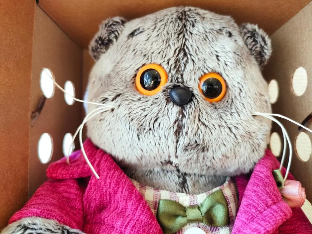 【BBB101】22cm ブディーバーサ ぬいぐるみ バーシック　蝶ネクタイ