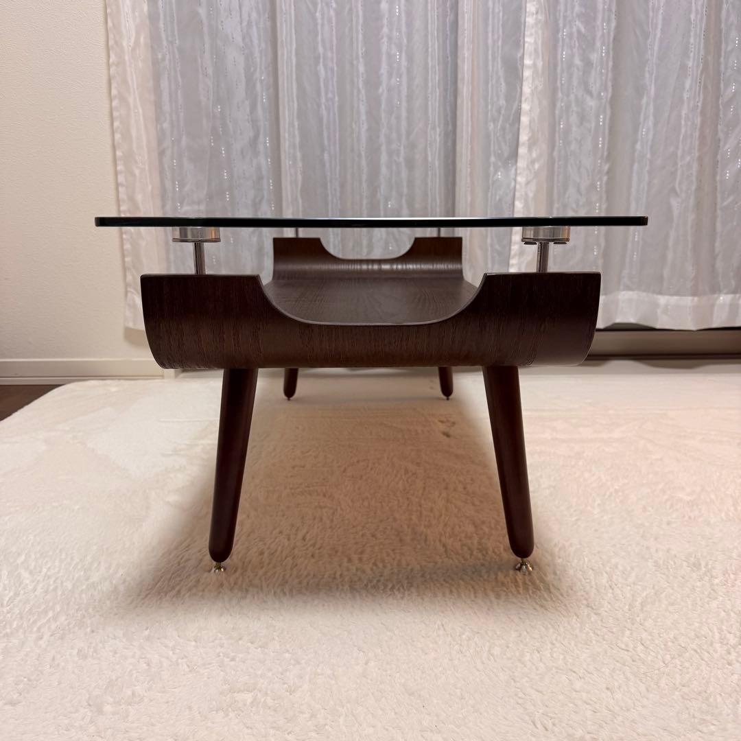 ニトリ センターテーブル ノルディック 強化ガラス ダークブラウン