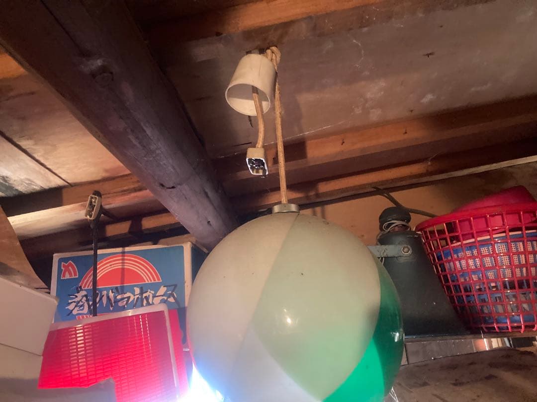 ３個！昭和レトロ レトロポップチューリップ型の電気傘 ライト。ナショナル。