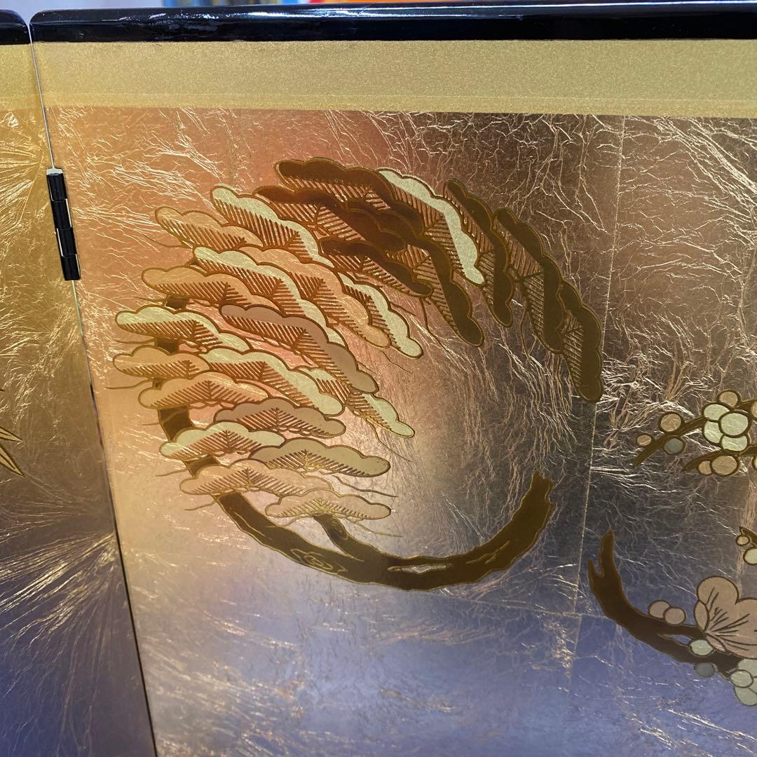 高級金箔押★松竹梅★屏風p