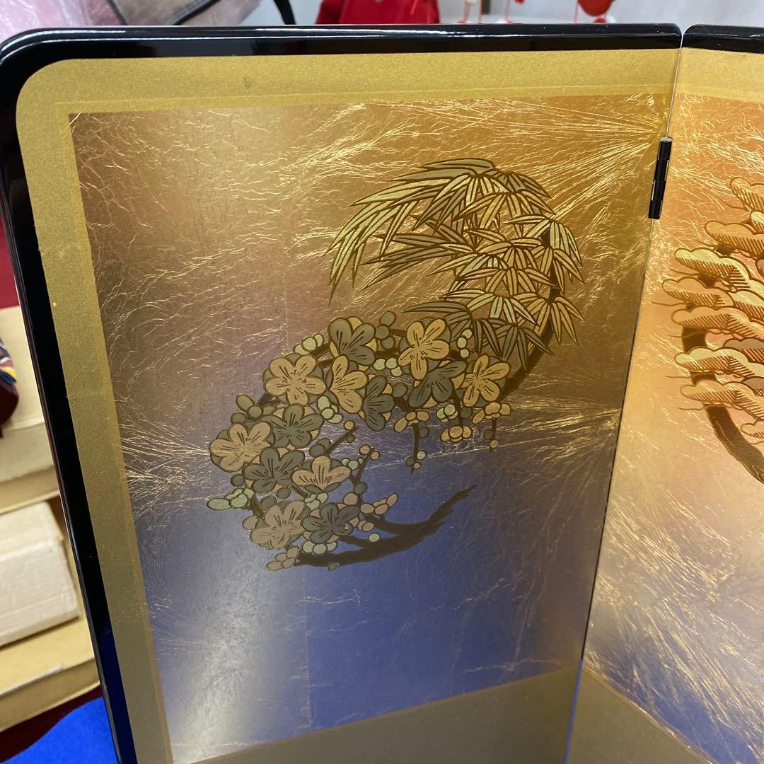 高級金箔押★松竹梅★屏風p