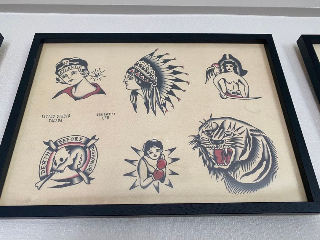 山*田様 タトゥーフラッシュ 4点セット 額付 オモシーチャンネル 山田