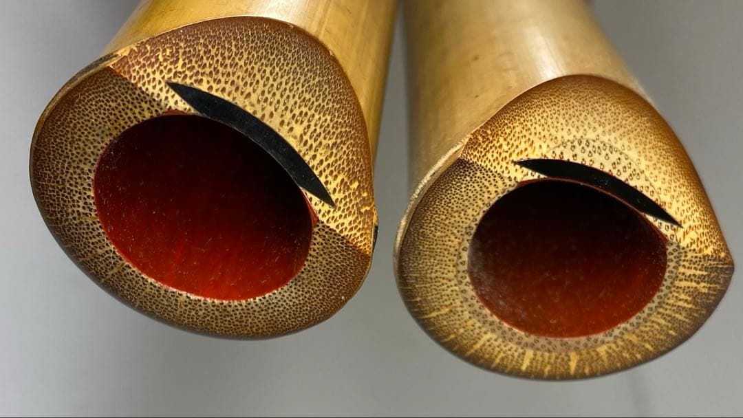 精莗在銘銀三線尺八2点味ある一品共箱全長55・48.5㎝東な7-0415☆2F