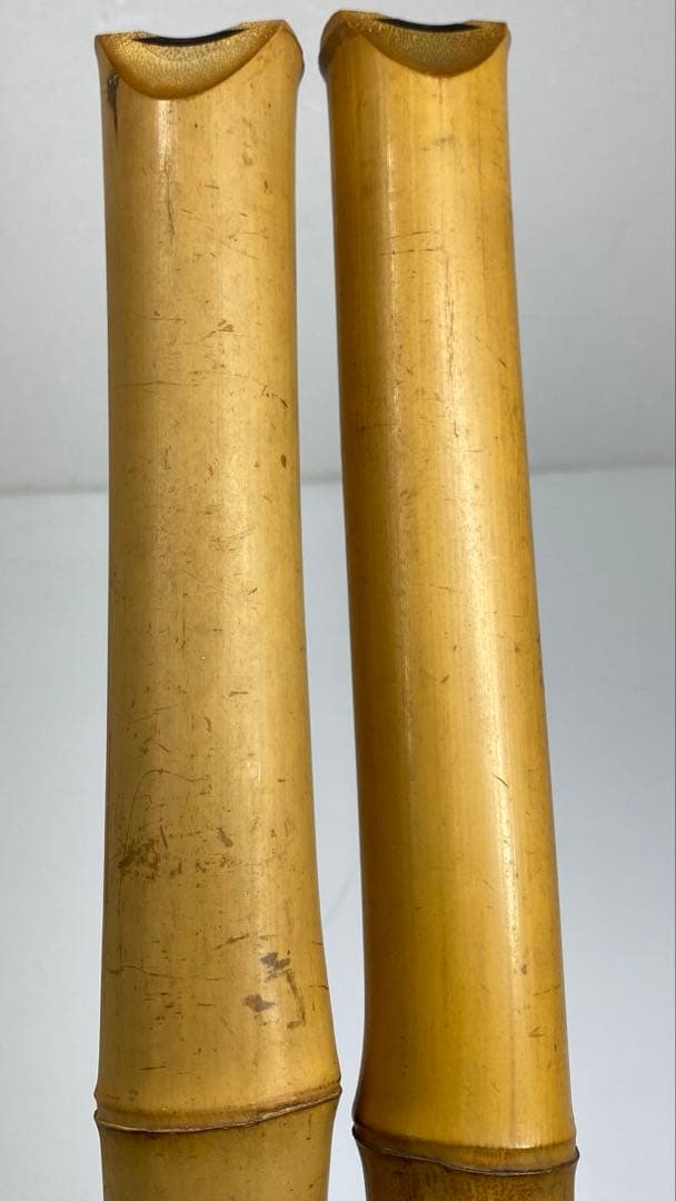 精莗在銘銀三線尺八2点味ある一品共箱全長55・48.5㎝東な7-0415☆2F