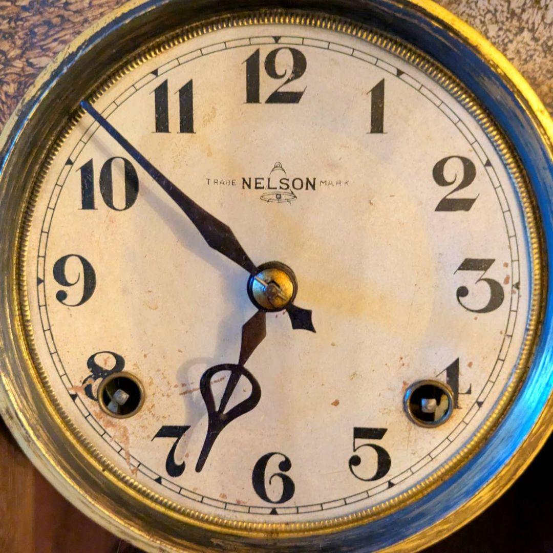 アンティーク掛時計　古時計　振り子時計　ゼンマイ掛時計　レトロ