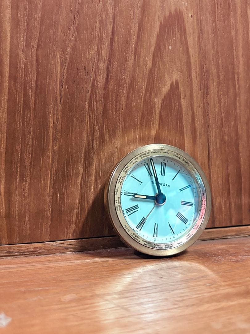 ティファニー 置時計 ホワイト文字盤 Tiffany アンティーク 目覚まし時計