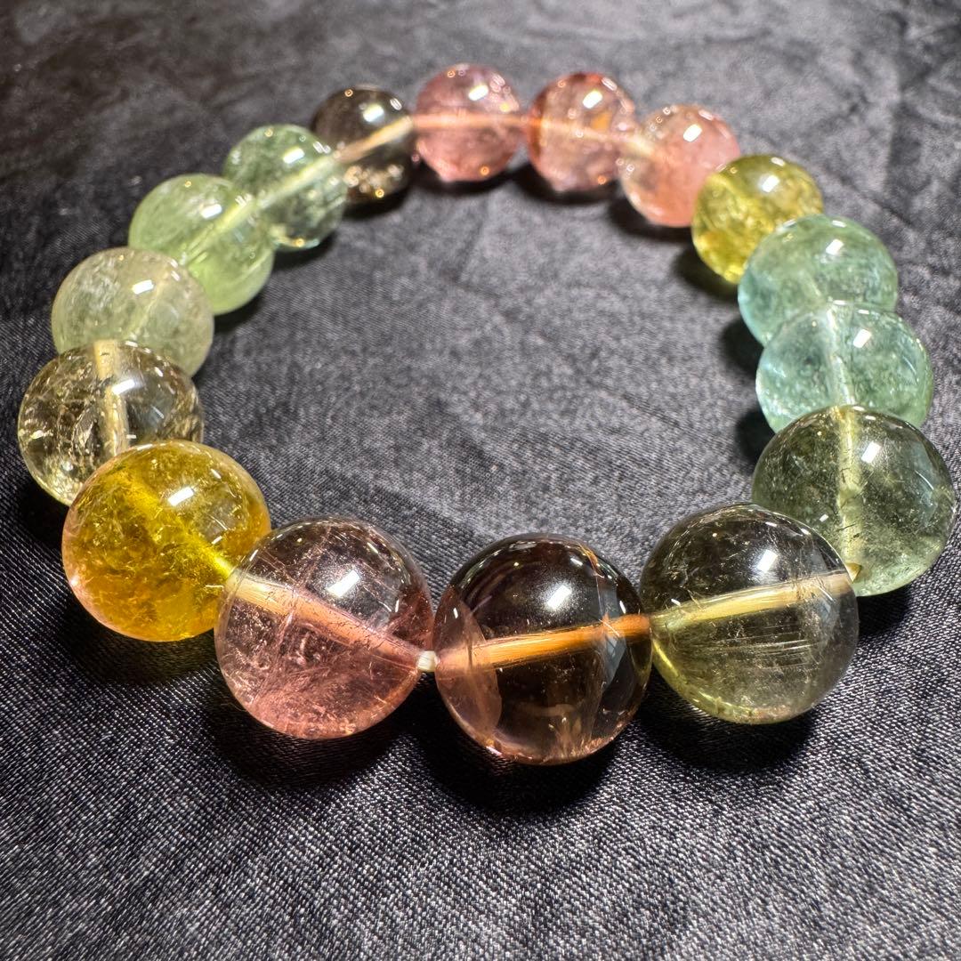 マルチカラー トルマリン ブレスレット ブラジル産