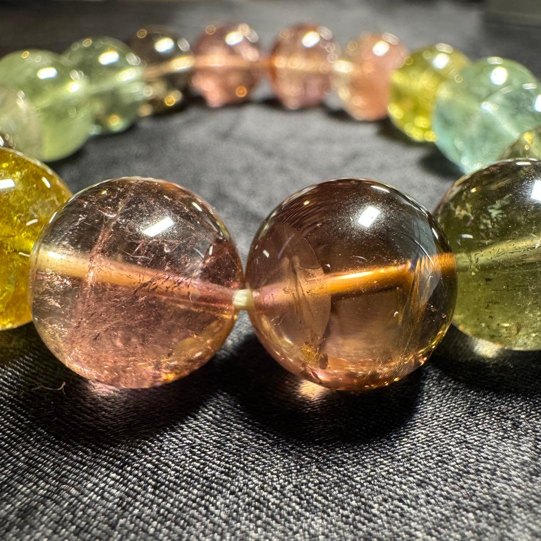 マルチカラー トルマリン ブレスレット ブラジル産