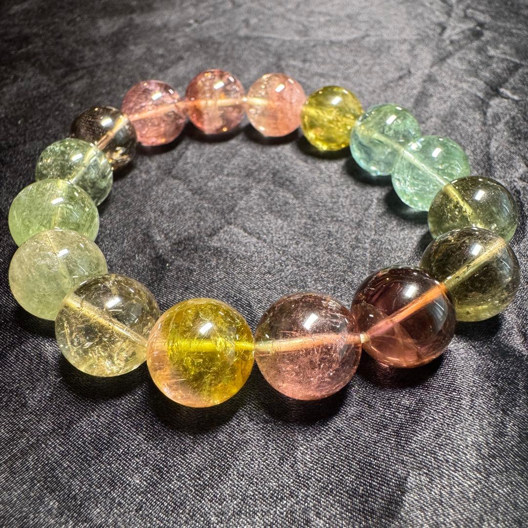 マルチカラー トルマリン ブレスレット ブラジル産