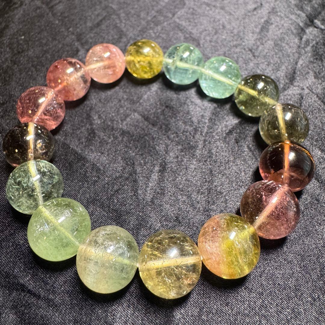 マルチカラー トルマリン ブレスレット ブラジル産