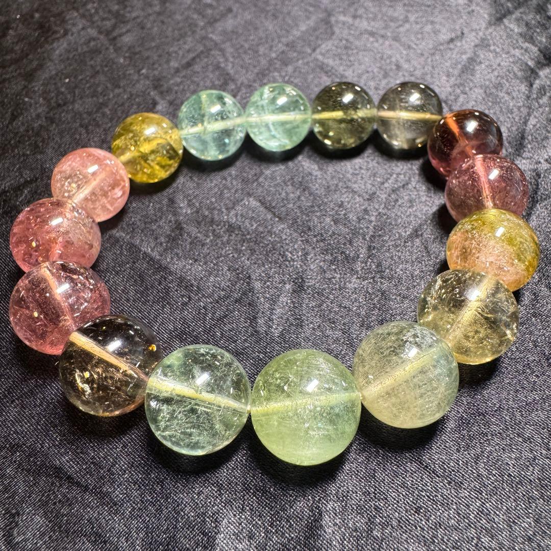 マルチカラー トルマリン ブレスレット ブラジル産