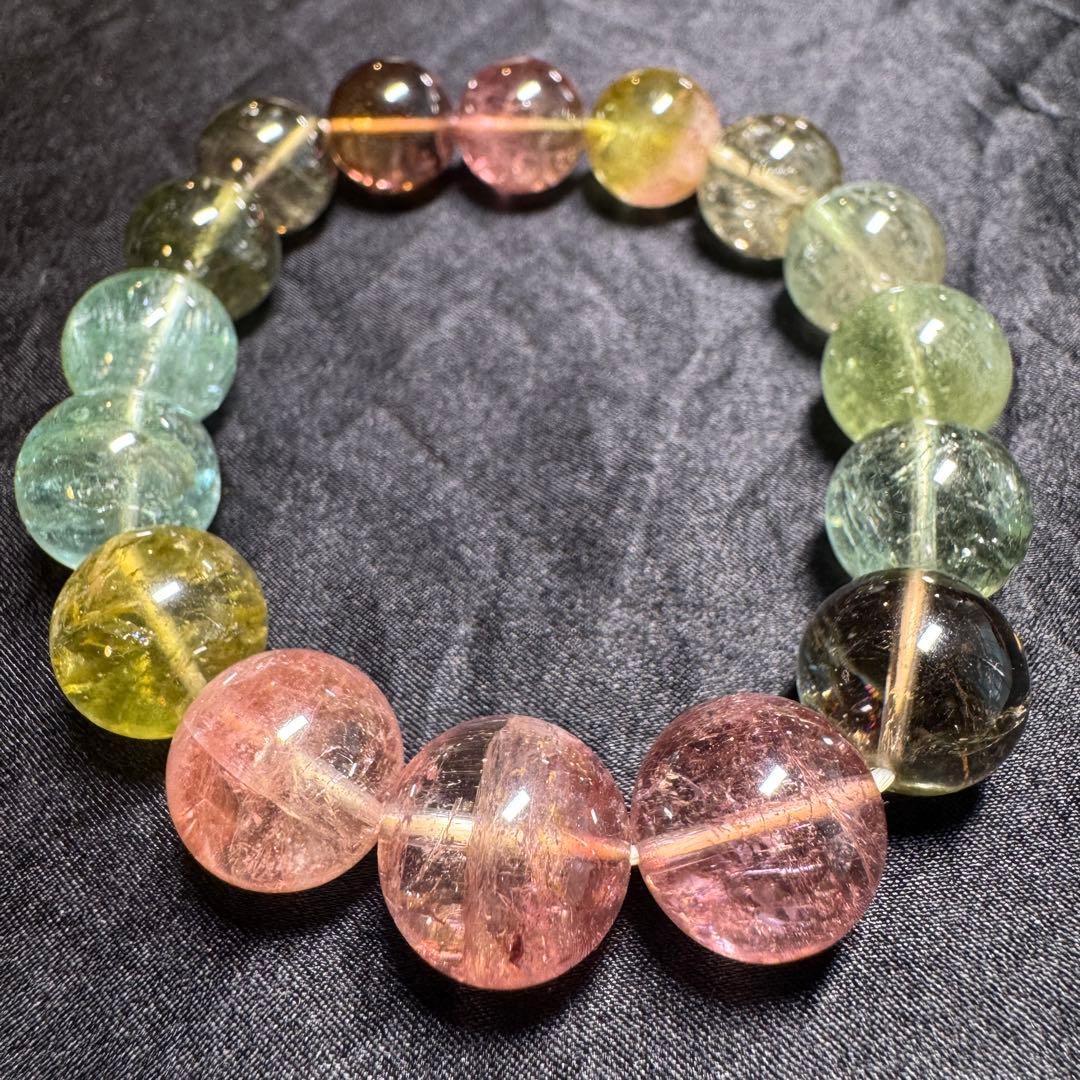 マルチカラー トルマリン ブレスレット ブラジル産