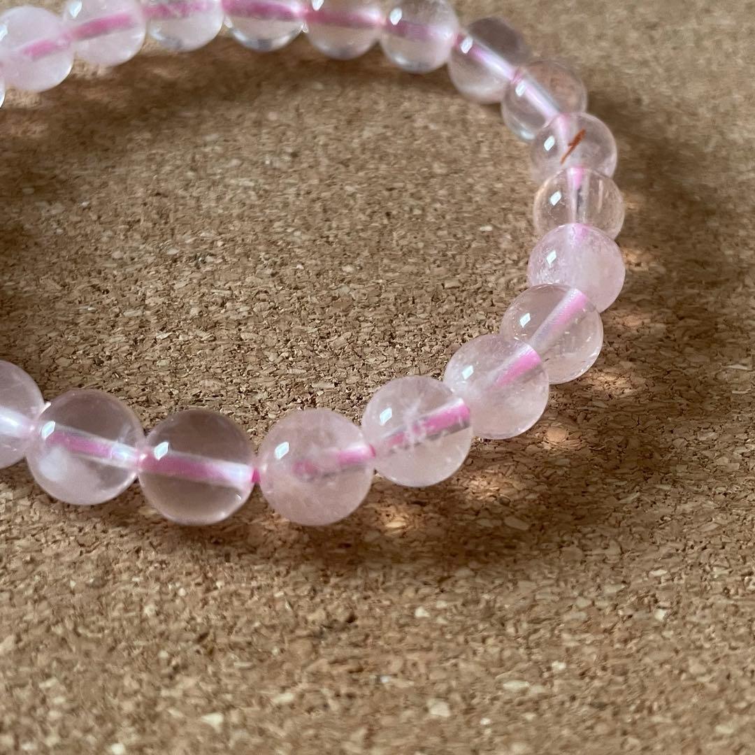 【ピンクセリサイト】7.5㎜ 天然石 ブレスレット 16㎝ 新春セール開催中！