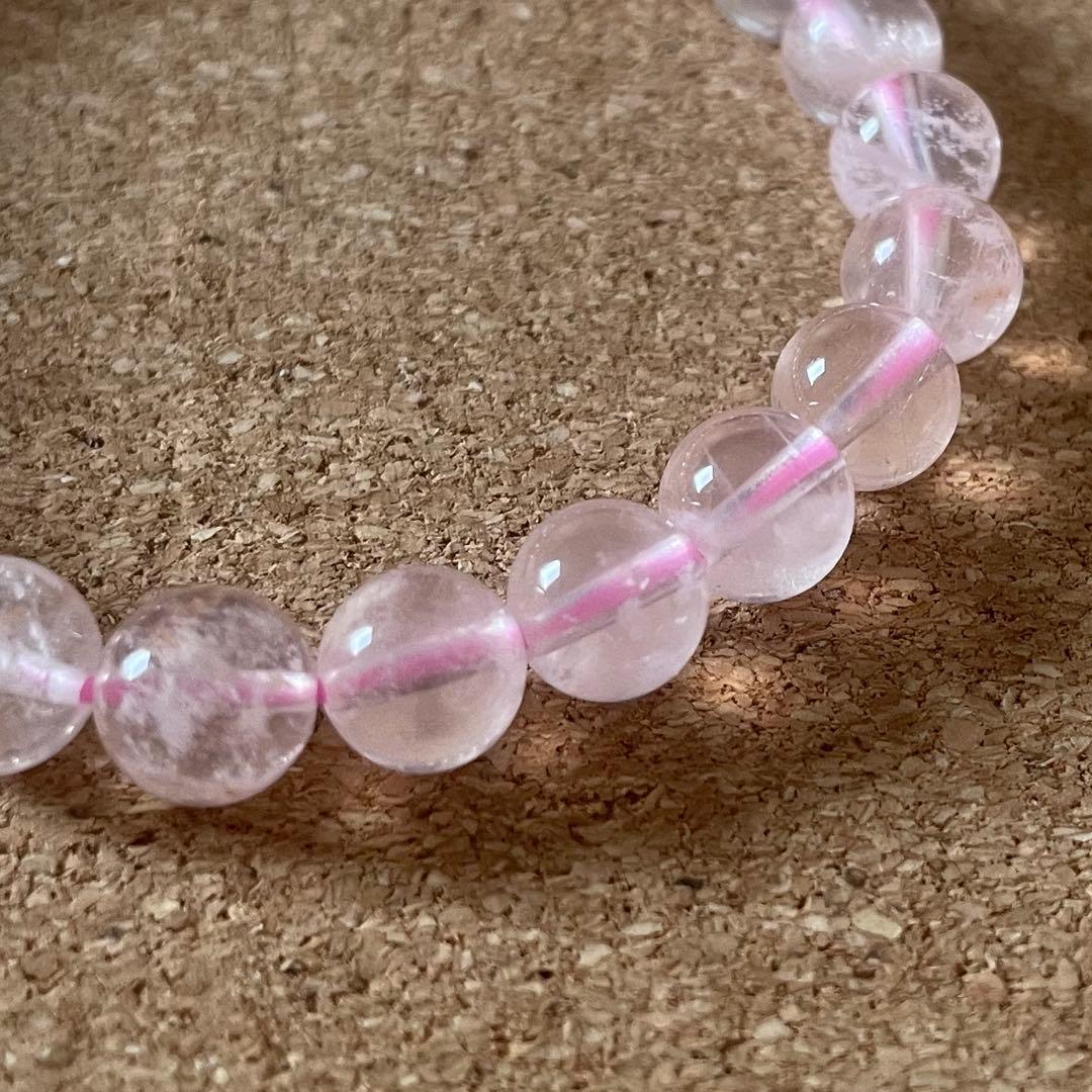 【ピンクセリサイト】7.5㎜ 天然石 ブレスレット 16㎝ 新春セール開催中！