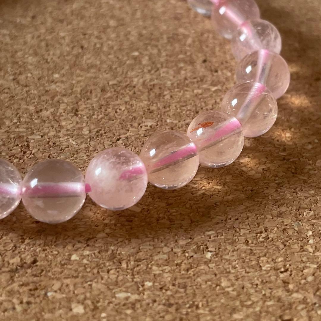 【ピンクセリサイト】7.5㎜ 天然石 ブレスレット 16㎝ 新春セール開催中！