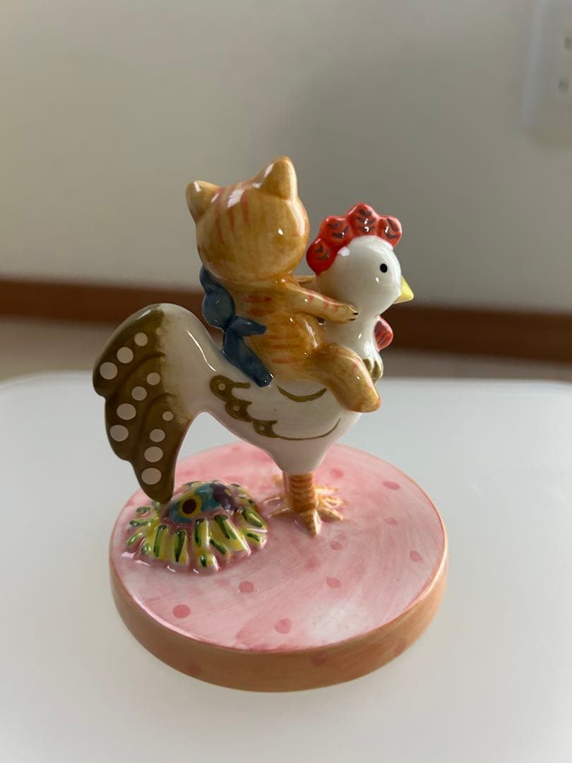 陶器製 猫とねずみの置物９個＋おまけ１個 ベルメゾン