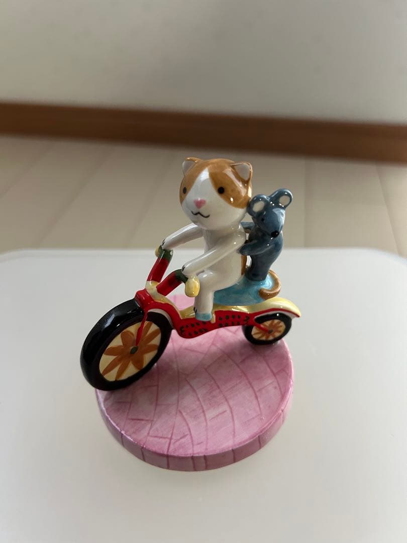 陶器製 猫とねずみの置物９個＋おまけ１個 ベルメゾン