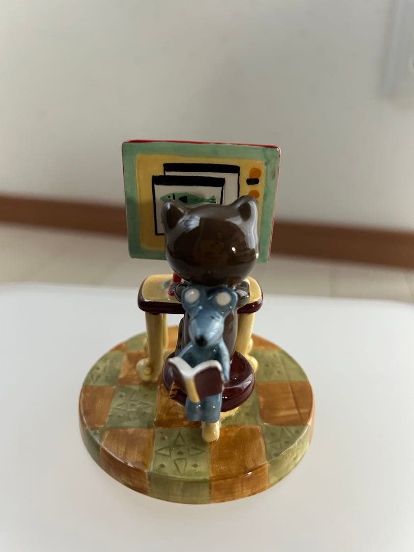 陶器製 猫とねずみの置物９個＋おまけ１個 ベルメゾン