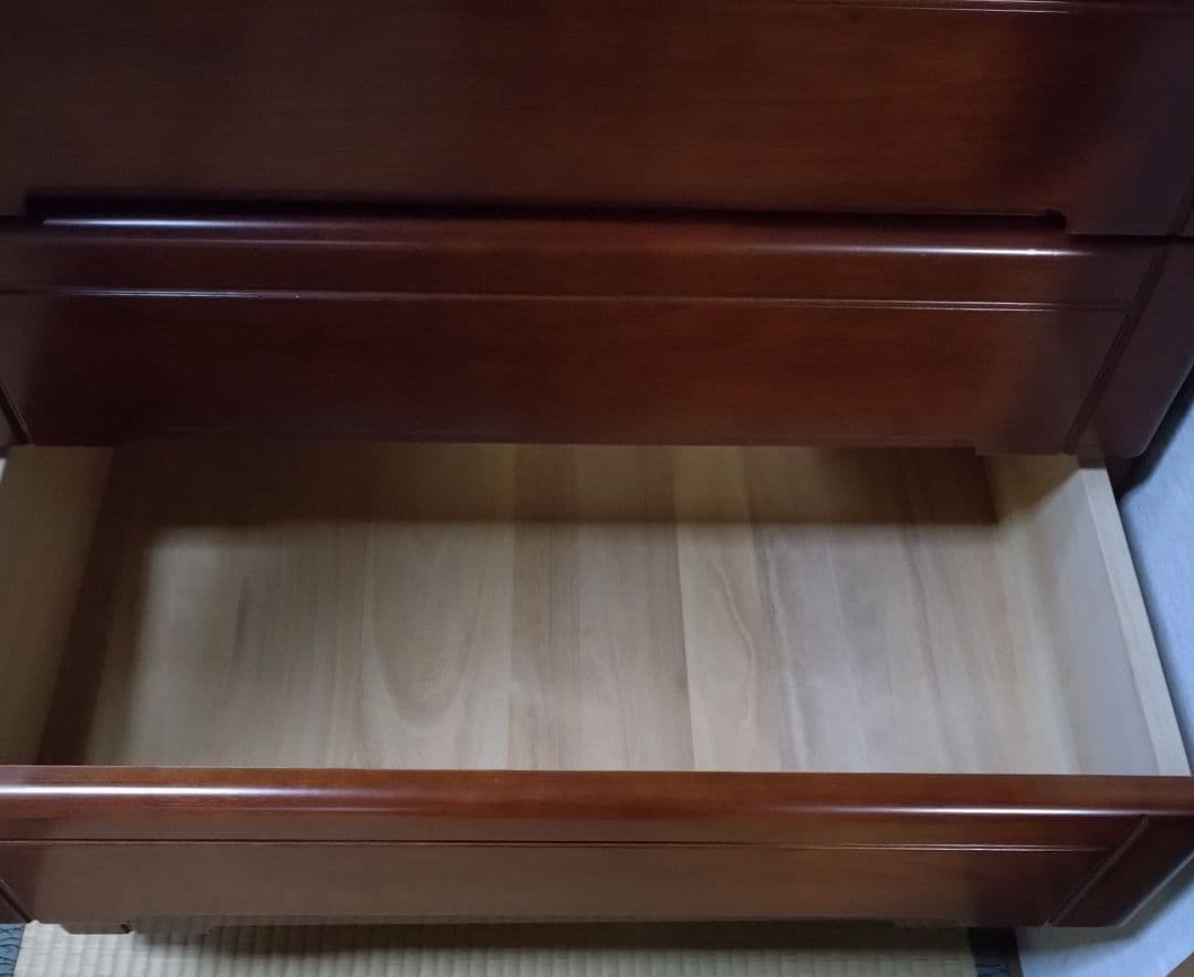 洋服タンス　幅 80.5cm　木製　引出4つ　ロッカー　ワードローブ