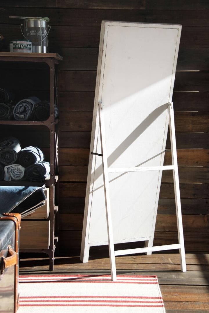 ドア型ミラー☆ライトブラウン　ミラー　ドアミラー　スタンドミラー　壁掛け　姿見